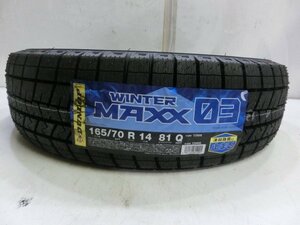 E-594 未使用スタッドレスタイヤ ダンロップ WINTER MAXX WM03 165/70R14 81Q (1本)