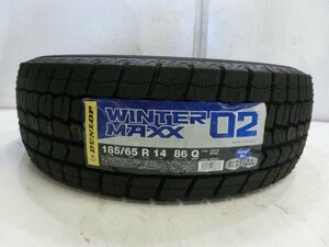 E-622 未使用スタッドレスタイヤ ダンロップ WINTER MAXX WM02 185/65R14 86Q (1本)