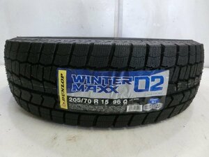 E-1065 未使用スタッドレスタイヤ ダンロップ WINTER MAXX WM02 205/70R15 96Q (1本)