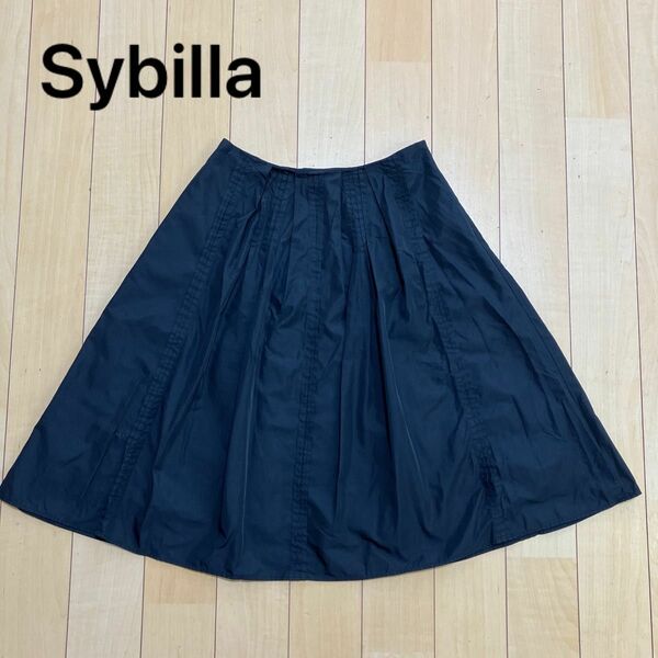 シビラ　Sybilla スカート　ナイロン　黒　Mサイズ