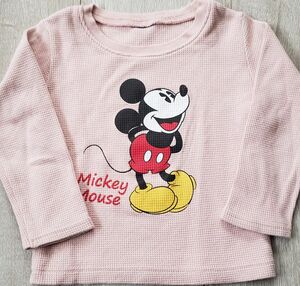 ミッキーマウス Mickey 長袖 Tシャツ ディズニー Disney キッズ 90cm