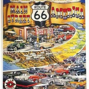 再入荷!!【Route66 】メタンコカッコイィ!!!!　(┘ﾟ∀ﾟ)┘ポスター Get Your Kicks On ルート66 