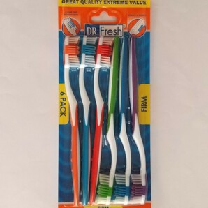 ★国内匿配★新品 アメリカ ドクターフレッシュ 舌クリーニング 歯ブラシ かため 6本入り Dr. Fresh 6 toothbrushes firm