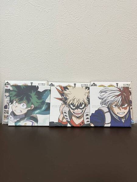 一番くじ 僕のヒーローアカデミア NEXT GENERATIONS!! I賞 キャンバスボード 3種セット / 緑谷出久 爆豪勝己 轟焦凍 ヒロアカ デク