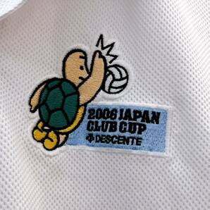 【希少】DESCENTE デサント 2006 JAPAN CLUB CUP スポーツウェア 半袖 刺繍ロゴ バレーボール ポロシャツ メンズ L相当の画像8