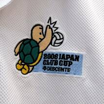【希少】DESCENTE デサント 2006 JAPAN CLUB CUP スポーツウェア 半袖 刺繍ロゴ バレーボール ポロシャツ メンズ L相当_画像8