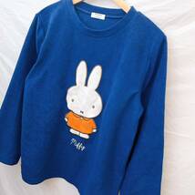 【美品】レア Dick Bruna × aimerfeel 長袖フリース ミッフィー キャラクター ブルー レディース M ロゴドン 保育士 部屋着 パジャマ_画像2