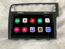 10インチ ゴルフ7 専用 パネル フォルクスワーゲン iPhone CarPlay 画質 アンドロイド ナビ ディスプレイオーディオ 新品 バックカメラ付_画像3