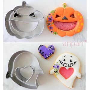 ハロウィン　かぼちゃ　おばけ　ハート　クッキー型　抜き型　新品未使用