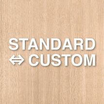 送料無料◆STANDARD⇔CUSTOM スタンダード⇔カスタム カッティングステッカー◆ホワイト｜10cm｜超防水 UVカット 屋外使用可【C111】_画像1