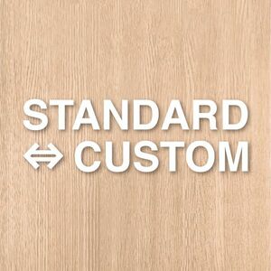 送料無料◆STANDARD⇔CUSTOM スタンダード⇔カスタム カッティングステッカー◆ホワイト｜10cm｜超防水 UVカット 屋外使用可【C111】