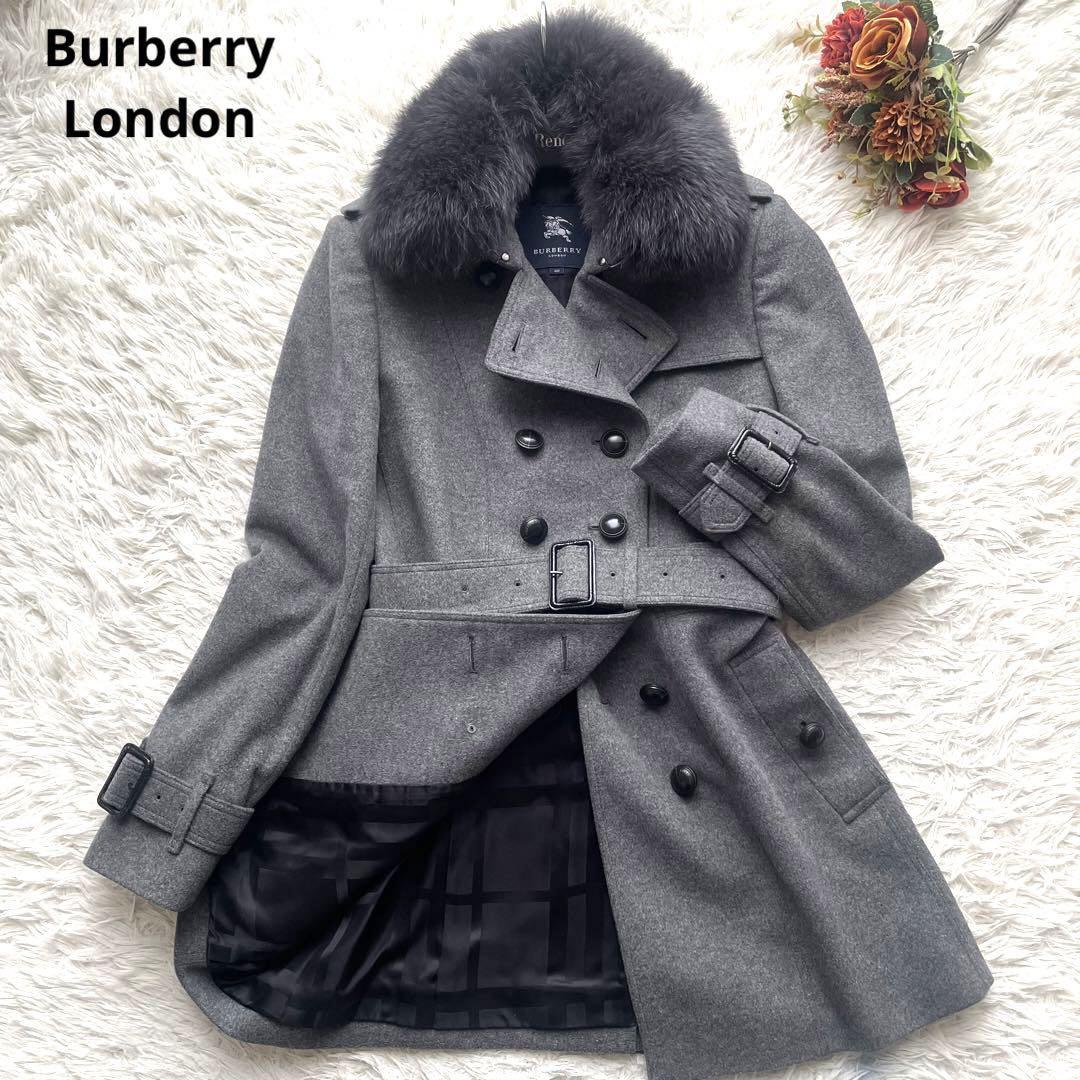 本物上質 美品 バーバリーロンドン BURBERRY LONDON フォックスファー