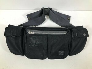 PORTER × FLYING ACE ポーター フライングエース KIDNEY BAG TYPE P-2Y ウエストバッグ ブラック ユーズド