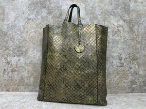 ■美品■BOTTEGA VENETA ボッテガ ヴェネタ■イントレッチオミラージュ■カーフ レザー 本革■トート バッグ■ブロンズ 黒■D11395