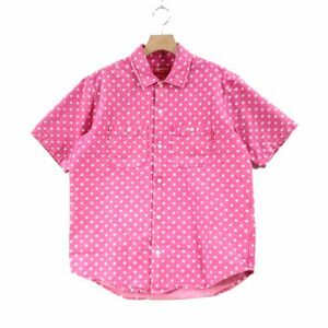 Supreme シュプリーム 18SS Polka Dot Denim Shirt ポルカドットデニムシャツ S ピンク