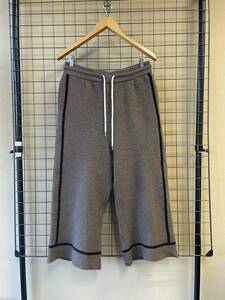 【FACCIES/ファッチーズ】Wool Boa Side Line Easy Knit Wide Pants size2 ウールボア サイドライン イージー ニット ワイドパンツ 日本製