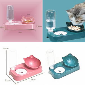  new goods unopened pet feed inserting food bowls water supply attaching cat dog pet food inserting 