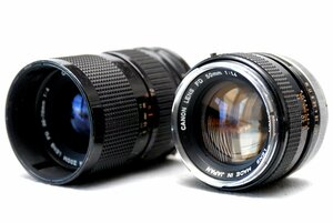 Canon キャノン純正 FDマウント専用 （FD50mm1:1.4 + FD35-70mm1:4）高級レンズ2本まとめて 希少な作動品