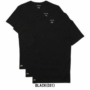 * with translation outlet LACOSTE( Lacoste )V neck plain inner T-shirt one Point 3 sheets set short sleeves men's TH3374 BLACK(031) XS size 