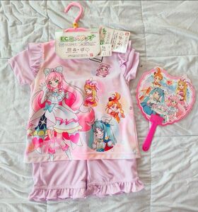 新品未使用 プリキュア パジャマ ＋ うちわ 