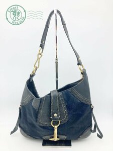 10641055　♭ COACH コーチ 10315 ショルダーバッグ 鞄 レザー ハラコ ブラック系 ネイビー系 肩掛け 斜め掛け レディース 中古