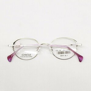 SOPO ソポ 眼鏡 メガネフレーム SOPO-5116 col.3 シルバー/パープル系 ケース付き 未使用品☆の画像7