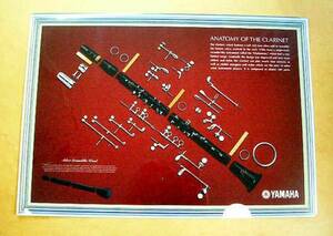 ①貴重 珍《ヤマハ クラリネット　アナトミー　クリアファイル》 :管楽器　吹奏楽　オーケストラ