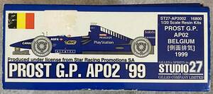 STUDIO27 1/20 PROST G.P. AP02 BELGIUM[側面排気] 1999 未組立て品 プロスト スタジオ27