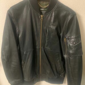 定価74,800円 BackChannel(バックチャンネル) MA-1 (羊本革)jacket レザージャケット