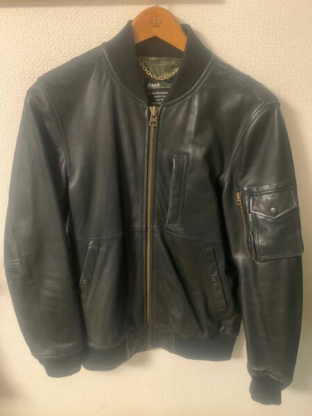 定価74,800円 BackChannel(バックチャンネル) MA-1 (羊本革)jacket レザージャケット