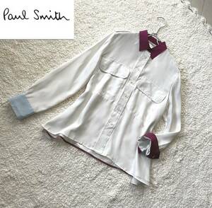 美品 ポールスミス PaulSmith　洗えるドット柄ブラウス　サイズ40（Mサイズ）