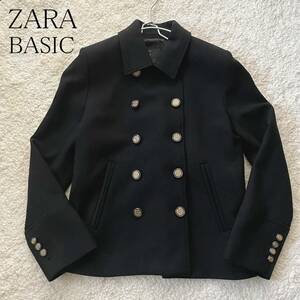 ZARA　BASIC　ザラベーシック　金ボタンジャケット　ダブル　Mサイズ　黒