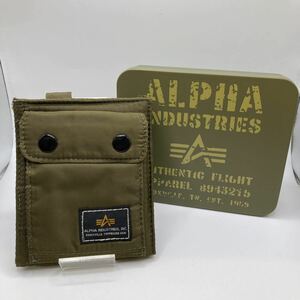 □5033　ALPHA INDUSTRIES アルファインダストリーズ　二つ折り財布　カード入れ　札入れ　小銭入れ　メンズ　迷彩柄　マジックテープ