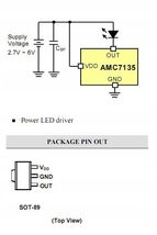 【１０セット】LED駆動用定電流IC　AMC7135 350ｍA＋基板付【送料84円～】03_画像5