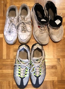 【ジャンク】 NIKE ナイキ AIR MAX 95 エアマックス 511306-040 / エアフォース DD8959-100 / asics 1063A028【説明必読】 スニーカー 3点