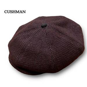 超美品 CUSHMAN クッシュマン キャスケット 帽子 ウール 毛 29114 茶色 ブラウン サイズ L
