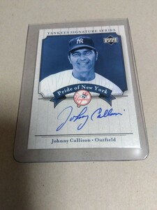 ジョニー・キャリソン 直筆サインカード Johnny Callison auto 1757H 226HR