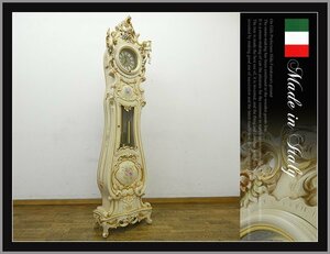 ◆NK923◆美品◆イタリア製◆ロココ様式◆最高級◆ホールクロック◆柱時計◆振り子時計◆彫刻◆エレガント◆ヨーロピアンクラシック