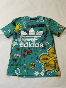 1877 adidas×PHARRELL WILLIAMS 半袖tシャツ　グリーン ルイ・ヴィトンのデザイナー ファレル・ウィリアムズ