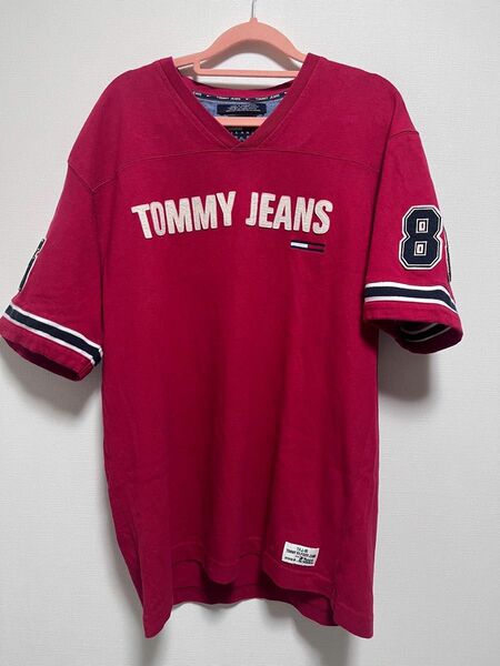 TOMMY JEANS Tシャツ　レッド　XL