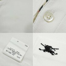 BURBERRY GOLF バーバリー ゴルフ 半袖 ポロシャツ ホワイト size L #11242 きれいめ カジュアル_画像6