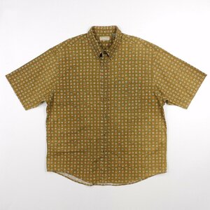 90's NATURAL ISSUE ナチュラルイシュー 半袖 BD シャツ 総柄 size XL #10161 送料360円 ボタンダウン コットン オールド ビッグサイズ