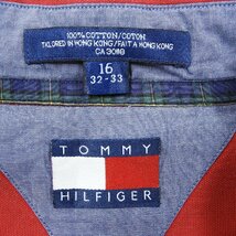 TOMMY HILFIGER トミーフィルフィガー 長袖 BDシャツ レッド Size 16 #10223 アメカジ ストリート ボタンダウン ビッグシルエット_画像3