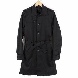 wjk ダブルジェイケイ militaly trench coat ミリタリー トレンチコート ブラック size S #10414 アウター きれいめ ミニマム ドメブラ