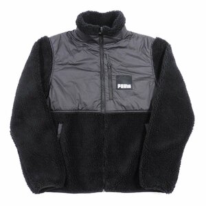 PUMA プーマ フリースジャケット ブラック Size XL #10913 アメカジ カジュアル スポーツウエア ボア アウター