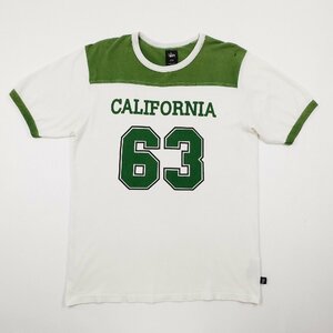 STUSSY ステューシー 半袖 Tシャツ アメリカ製 size M #98775 送料360円 アメカジ CALIFORNIA 63 ナンバリング プリント