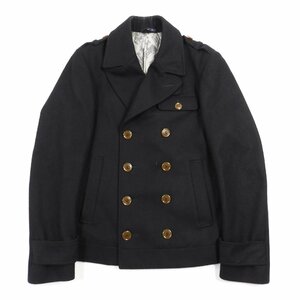 ヴィヴィアンウエストウッド ウールジャケット ブラック size 44 #11131 きれいめ カシミヤ Pコート ピーコート Vivienne Westwood MAN