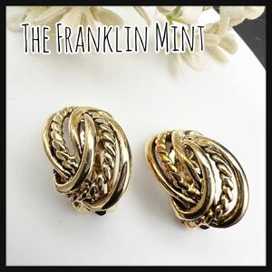 The Franklin Mint フランクリンミント　ヴィンテージ イヤリング　一点物　アンティークゴールド