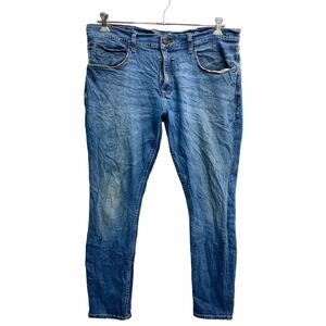 中古 古着 Wrangler デニムパンツ W39 ラングラー ビッグサイズ ブルー スリム 古着卸 アメリカ仕入 2310-100