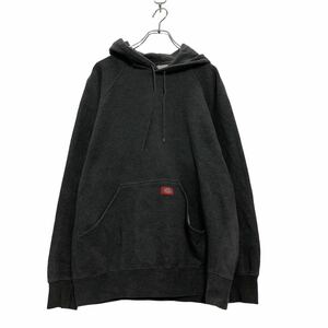 中古 古着 Dickies ロゴ スウェット パーカー L グレー ホワイト ディッキーズ 裏起毛 フーディー ポケット 古着卸 アメリカ仕入 a510-5065